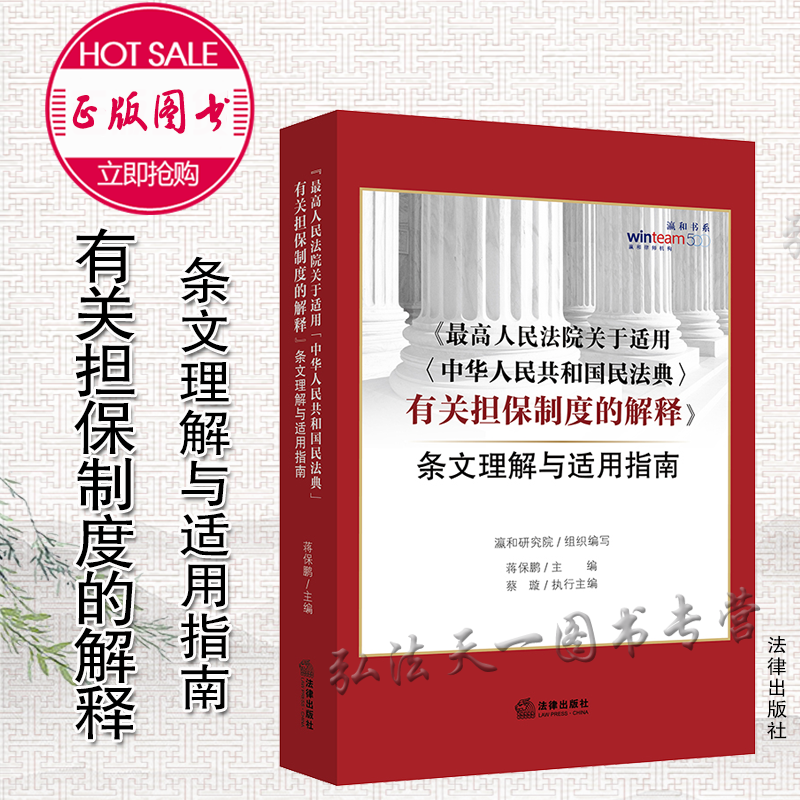 最高人民法院关于适用 中华人民共和国民法典 有关担保制度的解释 条文理解与适用指南 2021新书