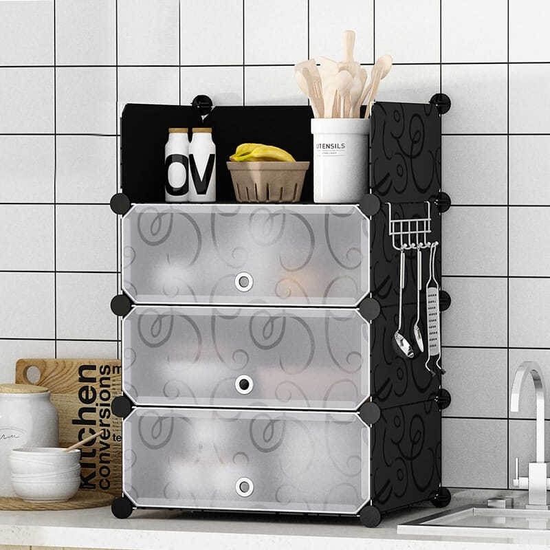 厨房桌面不锈钢碗柜水池柜放碗的小柜子碗柜简易厨房柜放碗筷厨具柜