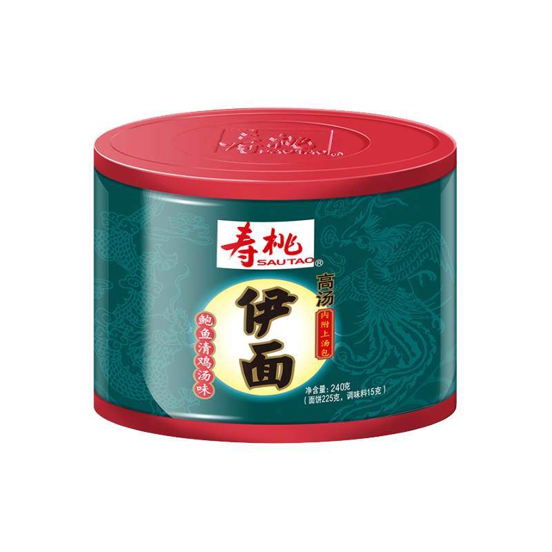 SAU TAO 寿桃牌 高汤伊面 鲍鱼清鸡汤味 内含调味包 240g/盒