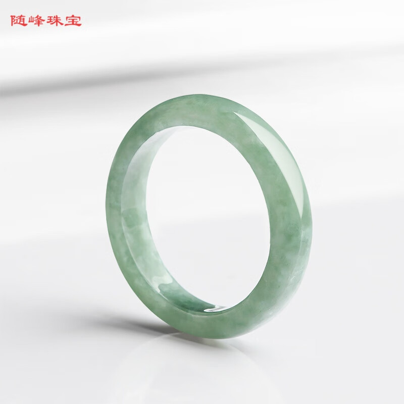 随峰天然翡翠a货豆种戒指男女情侣对戒玉石指环手饰首饰四会玉器批发