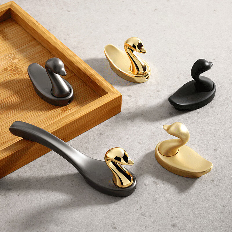 轻奢衣柜挂衣钩锌合金鸳鸯造型挂钩墙壁门后玄关装饰创意衣帽钩 鸳鸯