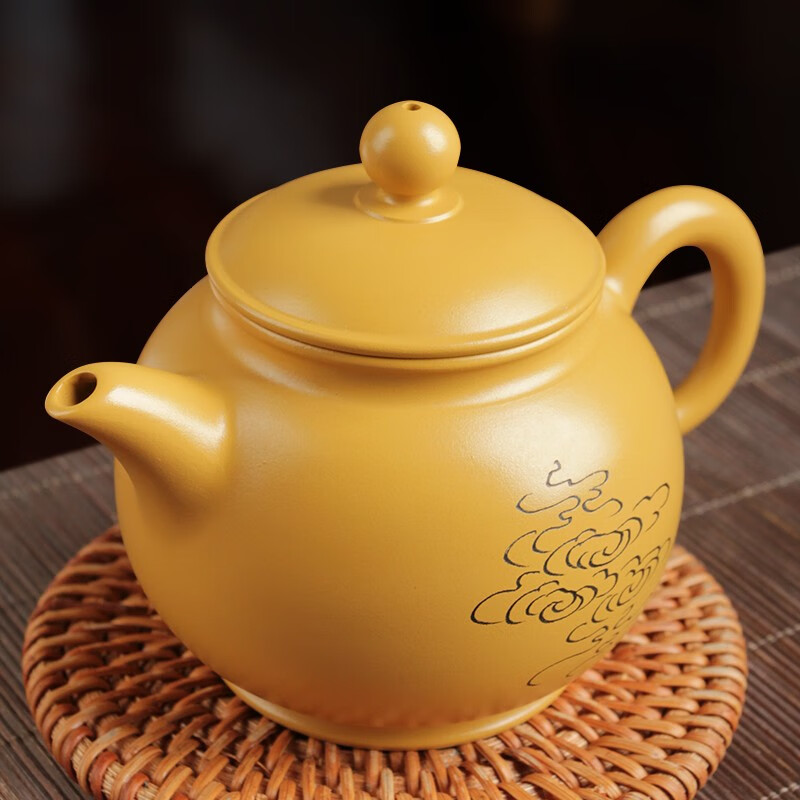 易信 紫砂茶壶朱泥手工茶壶陈泰源手拉胚掇球壶泡茶器功夫茶具配件