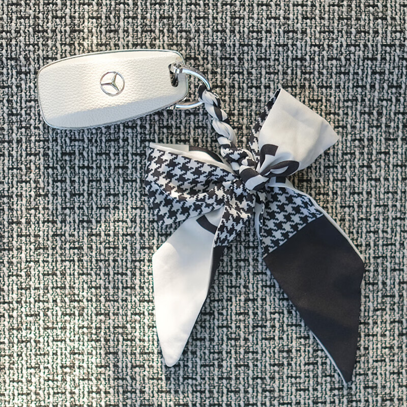 塔克尔适用于汽车钥匙扣挂件女编织丝带蝴蝶结挂绳马蹄扣钥匙链环包包