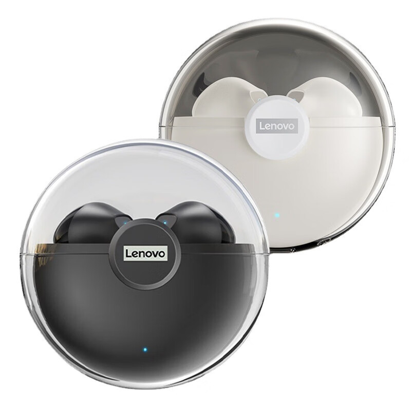 联想游戏耳机lp80真无线蓝牙耳机运动半入耳式音乐低延迟5.0 白色