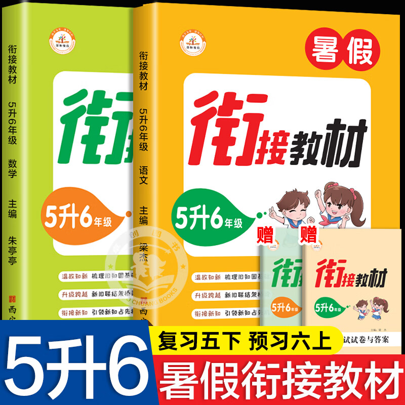 暑假衔接五升六小学五年级下册教材辅导资料语文数学练习题暑假作