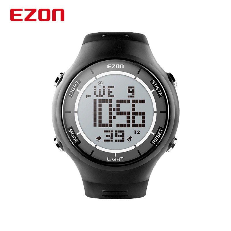 宜准（EZON）超薄大屏运动手表男士防水跑步学生电子表L008C11