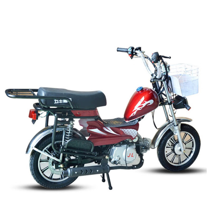 燃油助力车70cc小迷你省油弯梁摩托车外卖专用车拐子机档位机