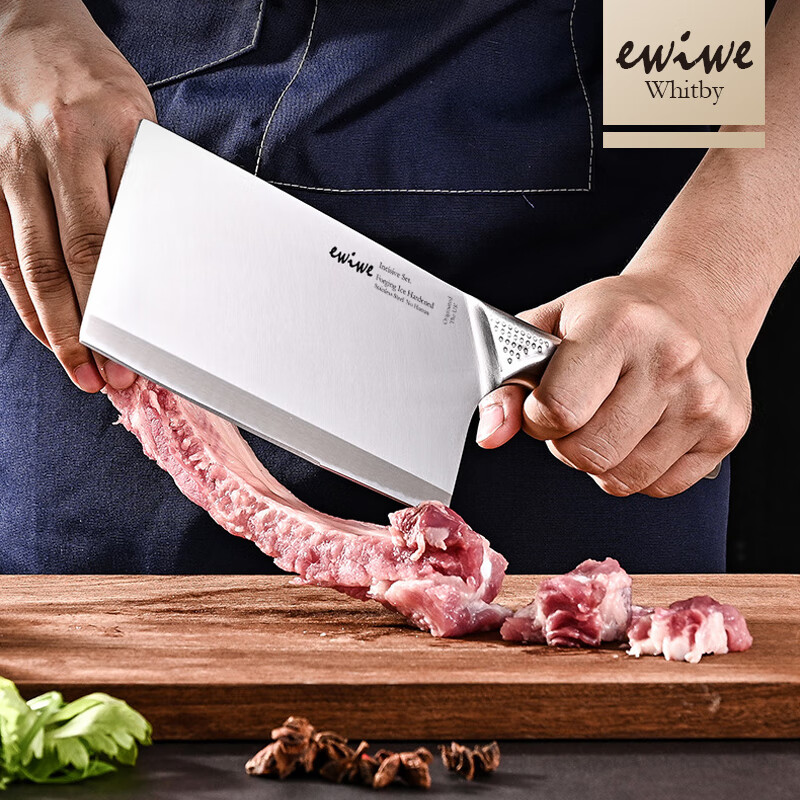 EWIWE 斩切两用不锈钢菜刀刀切片切肉刀使用舒适度如何？深度评测教你怎么选？
