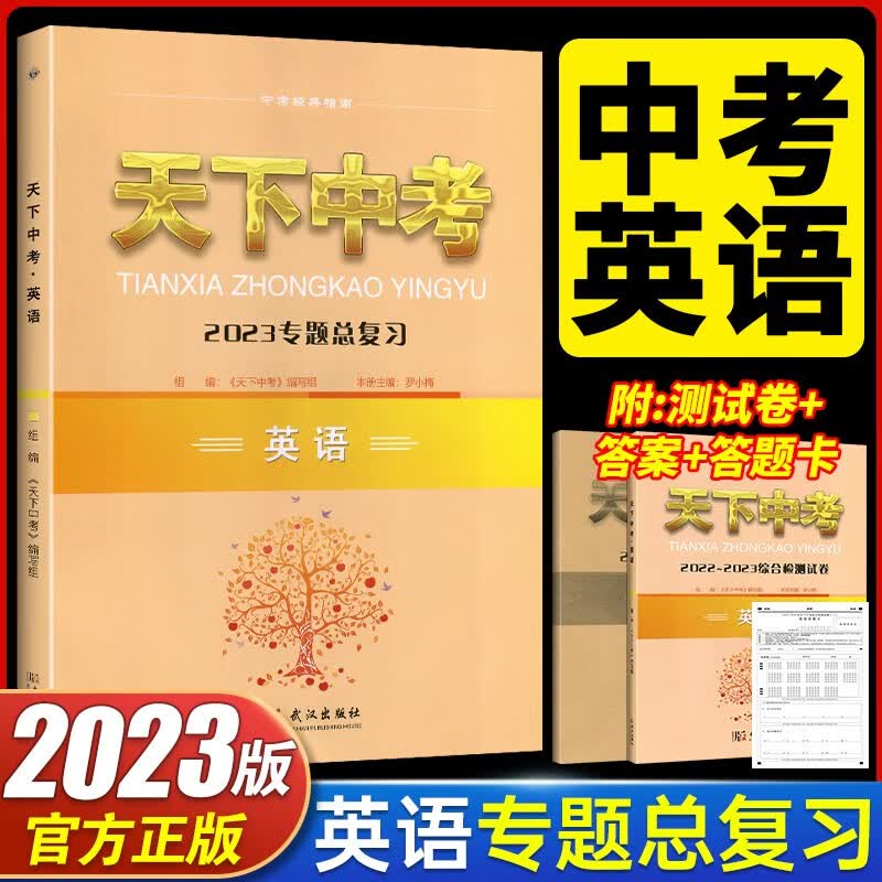 天下中考2023专题总复习武汉专版英语初中总复习完形填空阅读理解专项综合训练资料练习册教辅书