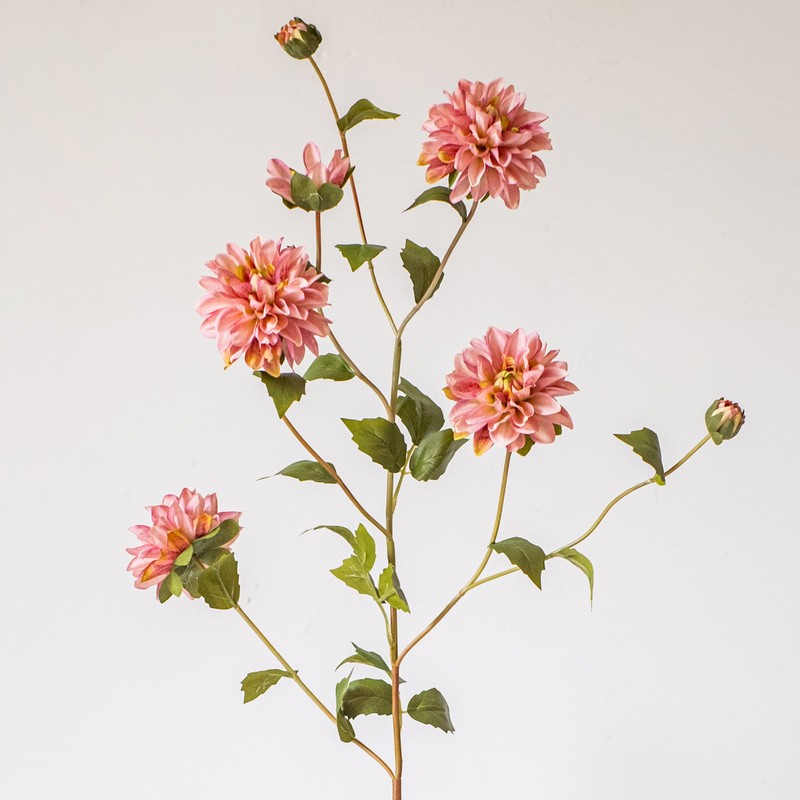 掬涵 大丽花仿真花新款客厅多色餐桌花装饰拍照道具插花绢花摆件假花