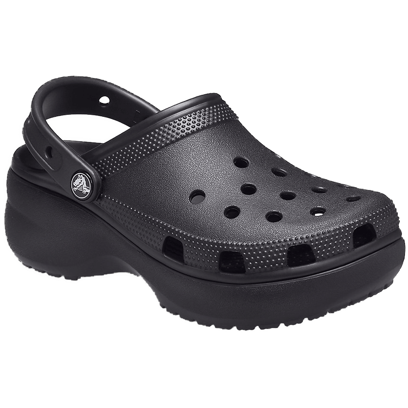 CROCS卡骆驰厚底云朵洞洞鞋时尚百搭老爹鞋户外沙滩鞋一脚蹬|206750  黑色-001(含智必星) 38 (240mm)