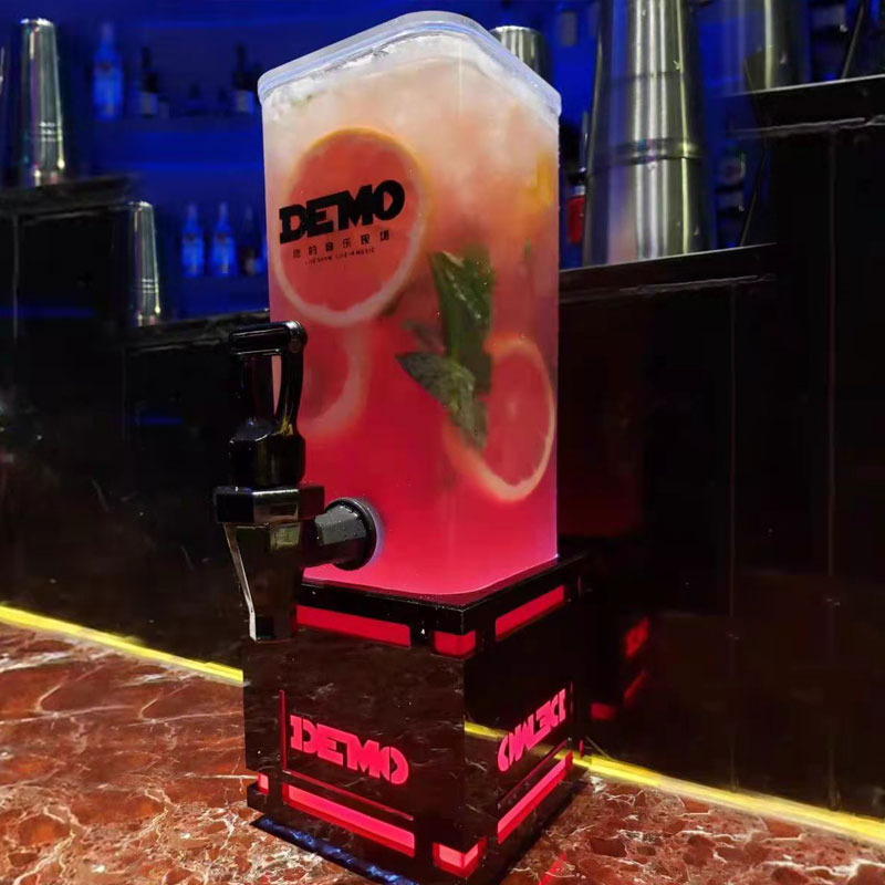 万园琦炮吧专用3升幻师桶可乐桶啤桶2升带龙头扎啤桶商用 3升白光