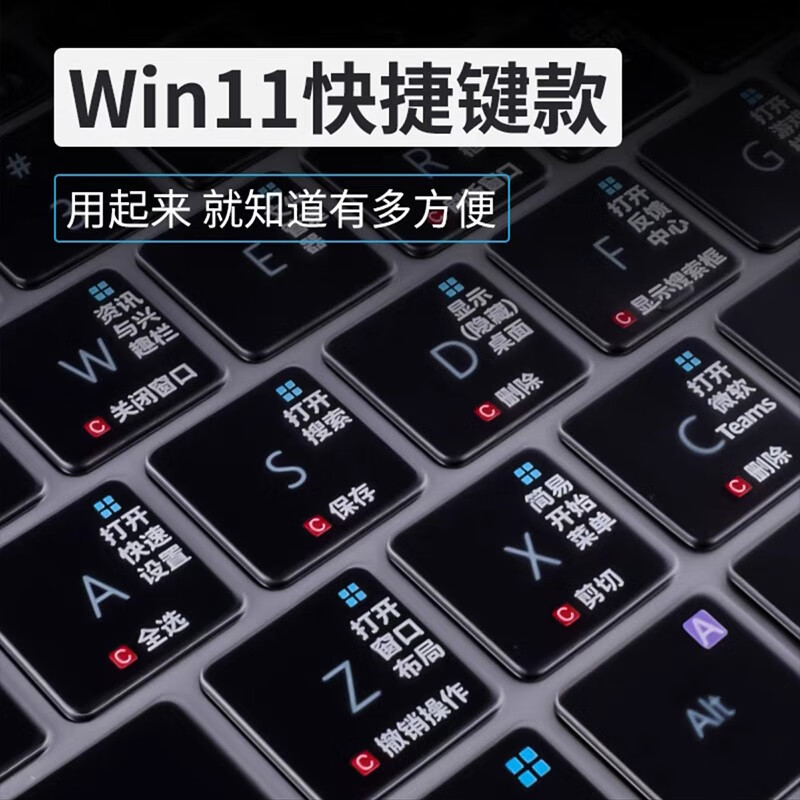 华为MateBook D16 2024 2023款电脑键盘保护膜D16SE 16英寸键位防尘笔记本 win11功能快捷
