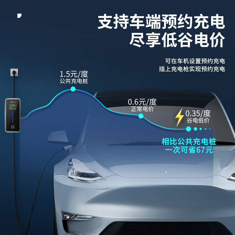 特顾森小鹏M03随车充原厂充电枪器汽车充电枪桩 小鹏MONA M03【基础款】 3.5kw+智能保护+充满自停+3米