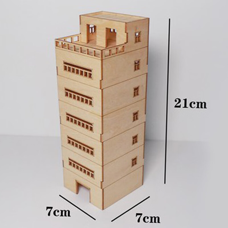 房屋模型拼装材料diy手工沙盘建筑材料场景道具城市学校办公楼房 1号