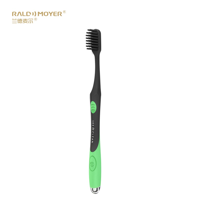 Raldmoyer私家净探牙菌斑探视牙刷竹炭刷毛牙刷 草绿色