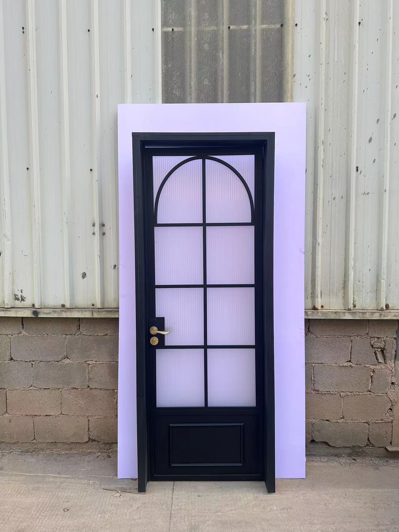 仁聚益欧式复古门简易工业风厨房洗手间浴室门玻璃门平开推拉门铁门