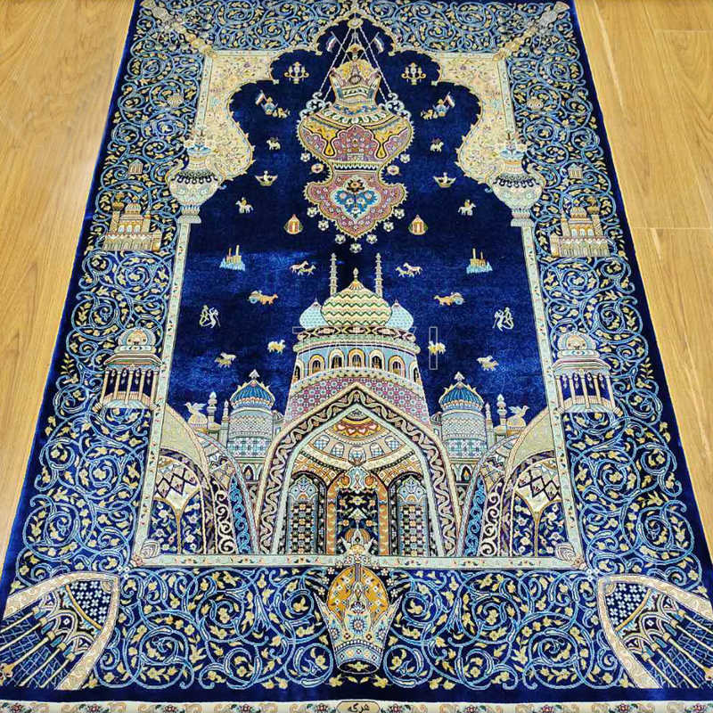 毯译出口海外欧式跪拜祈祷手工波斯地毯 122x183厘米