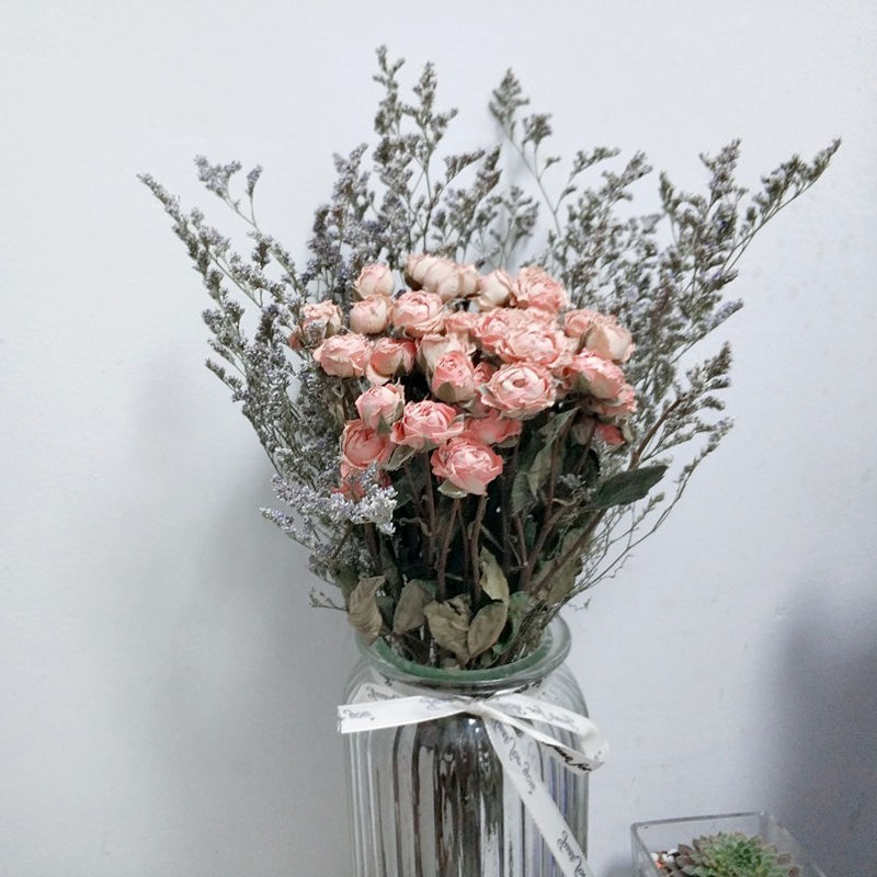 【精选】云南天然玫瑰干花花束真花风干ins客厅装饰摆件文艺插花拍摄