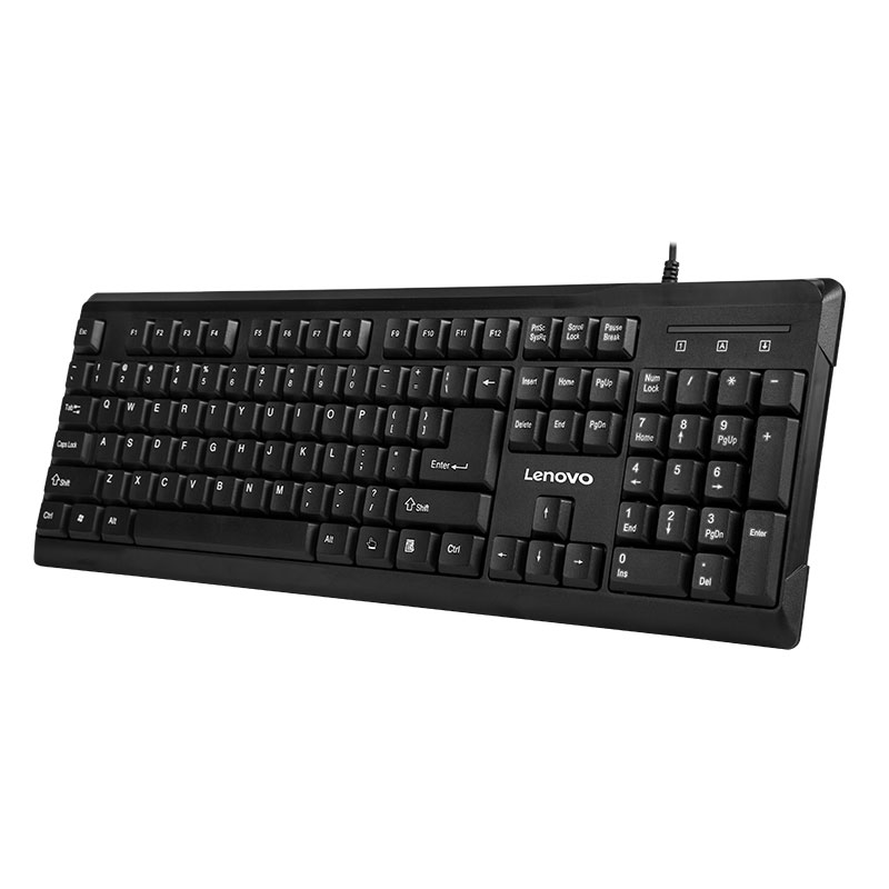 联想（Lenovo）MK618有线键盘鼠标套装 键鼠套装 办公键鼠套装 电脑键盘 笔记本键盘 黑色