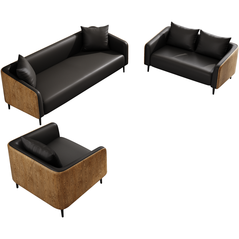 卡奈登 办公沙发时尚简约休闲沙发办公室会客接待沙发1+1+3组合沙发 XYSF1-4