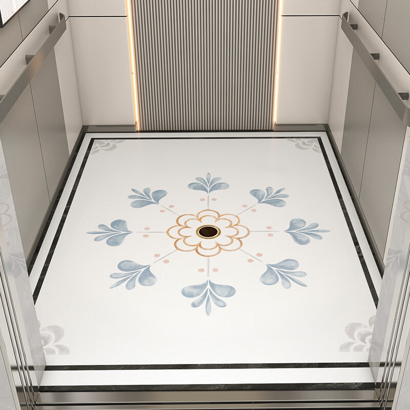 哈尊电梯轿厢地板pvc电梯地垫地胶专用皮革定制logo图案防水耐磨门口