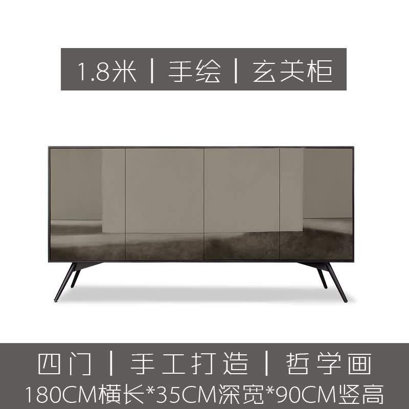 耆匠玄关柜丨意式极简新款丨极简轻奢风走廊玄关入户进门口柜子鞋柜 1.8米意式手绘玄关柜使用感如何?