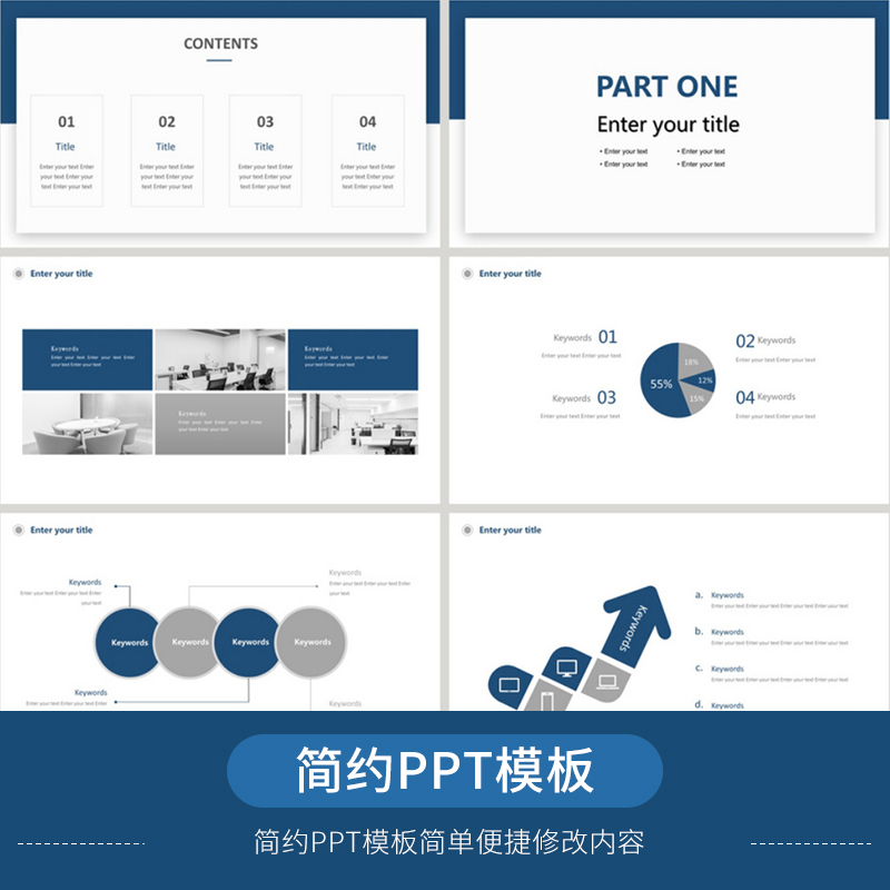 高端ppt模板简约大气时尚商务工作汇报动态设计制作