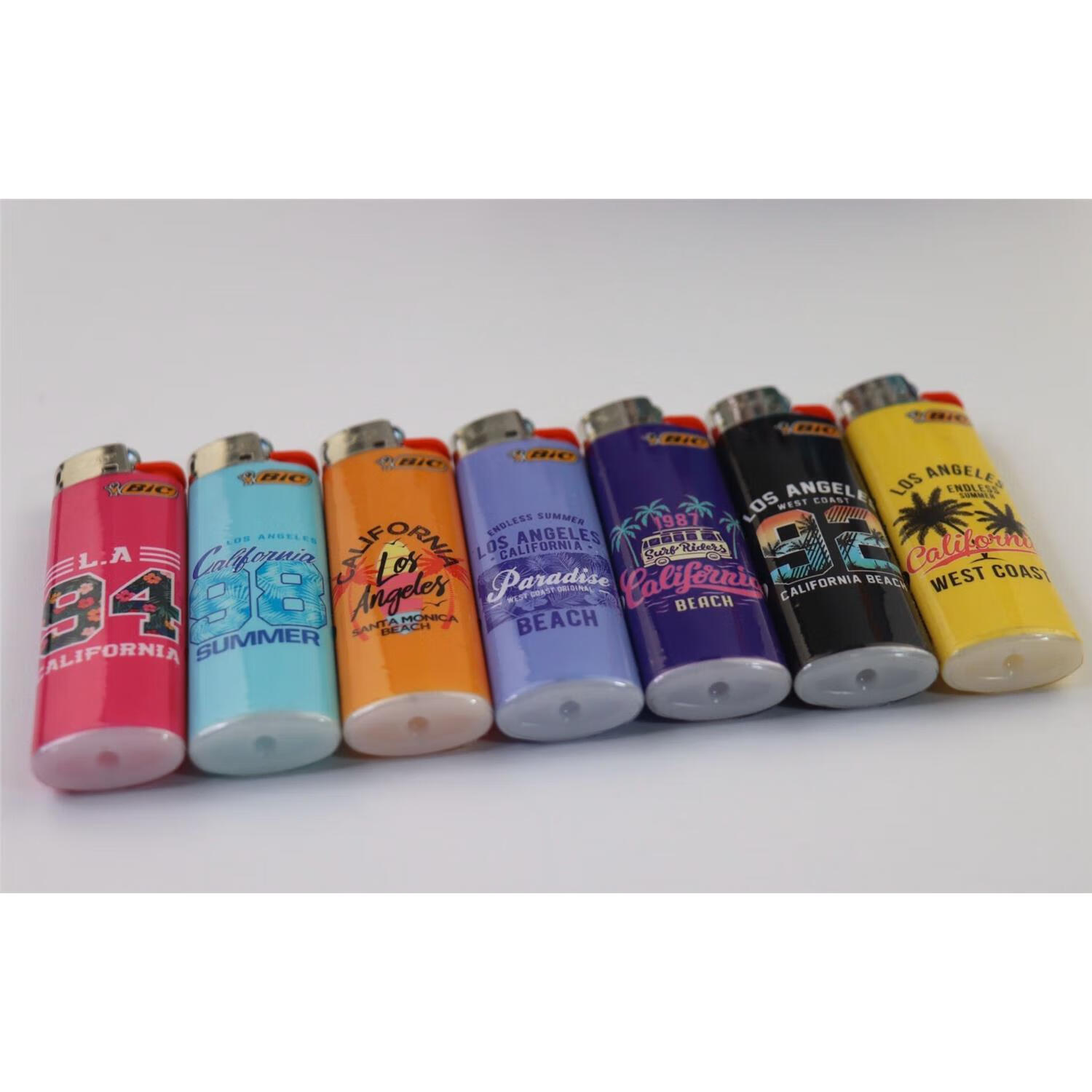 比克(bic)法国bicj3打火机一次性砂轮齿轮加州风情创意多款防爆打火机