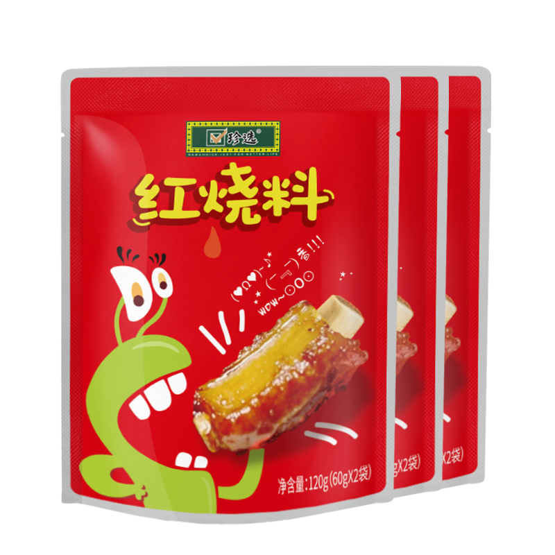 珍选 红烧料120g*3袋红烧肉调料包红烧排骨 卤肉料 酱料汁