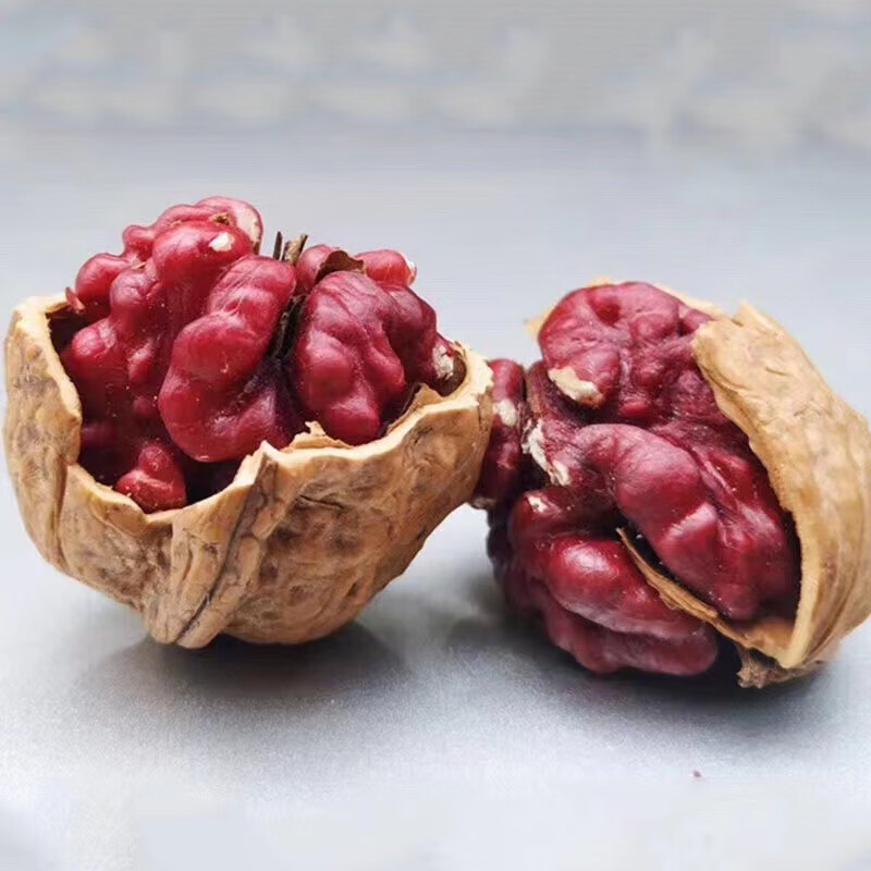 咔芙滋新疆正宗野生红皮红衣血核桃剥皮185纸皮年货5斤 1000克