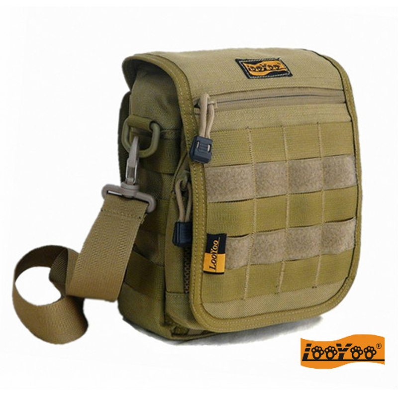 路游A25戶(hù)外運(yùn)動(dòng)單肩包挎軍迷配附件包穿皮帶腰包證卡收納包尼龍面料 卡其色