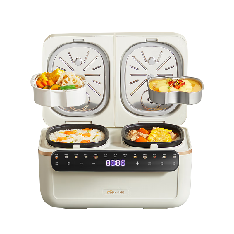 С�ܣ�Bear��˫���緹�� 2+2L΢ѹ�๦��3-4�˼��÷ֿ������������ԤԼ ��˫����DFB-Q40T5