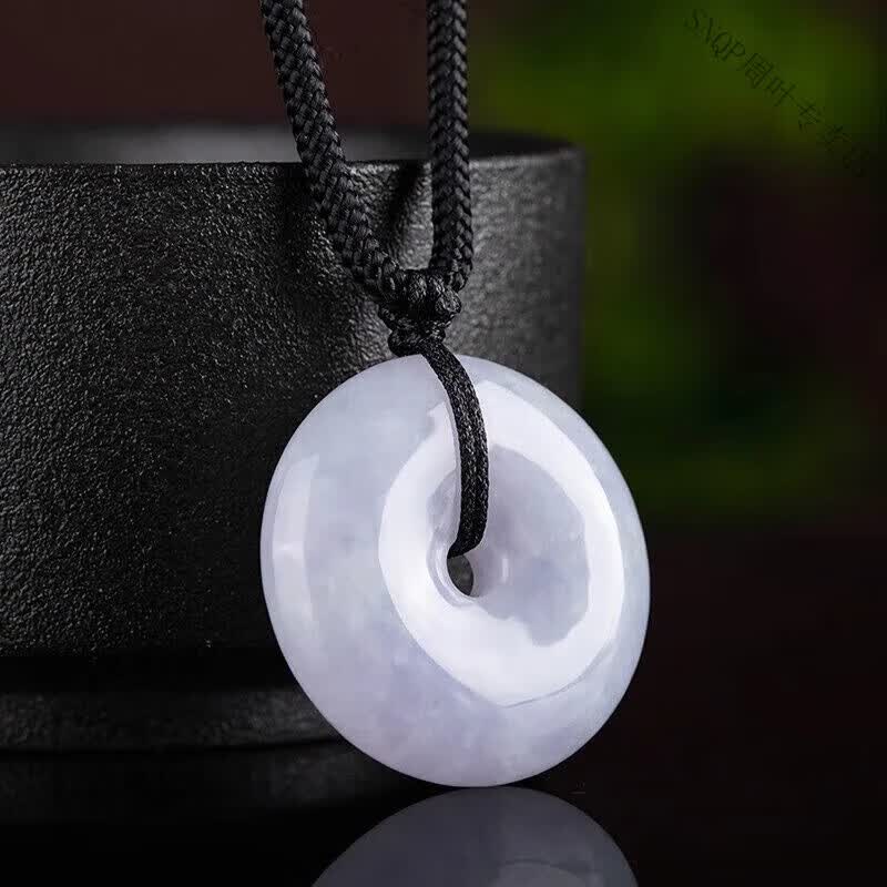 snqp翡翠平安扣紫色紫罗兰吊坠玉吊坠挂件 玉吊坠挂件