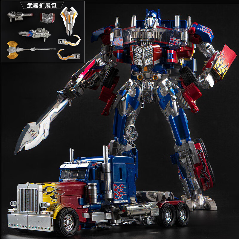 电影版变形汽车人金刚擎天机器人合金手办男童生日礼物玩具 大号擎天指挥官+装备包