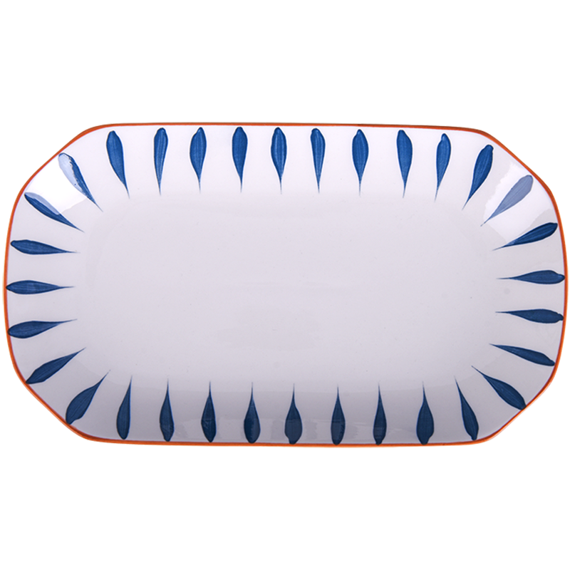 传旗品牌釉下彩日式陶瓷鱼盘子|价格走势及评测