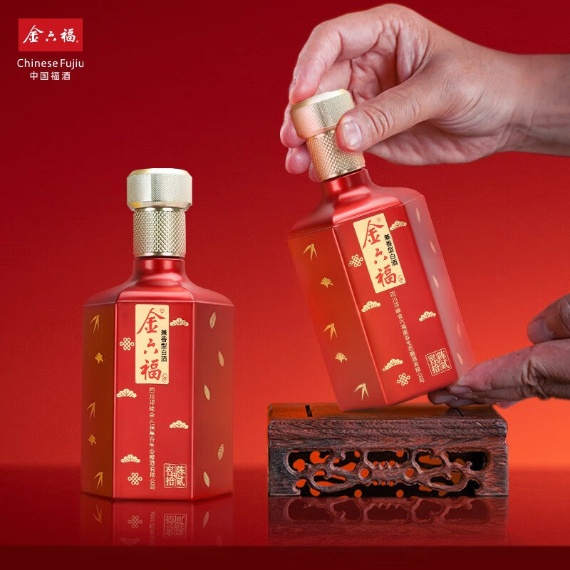 金六福酿造粮食酒 50.8度浓清兼香型白酒 新老包装随机发 50.8度 500mL 6瓶 窖陈拾贰整箱装
