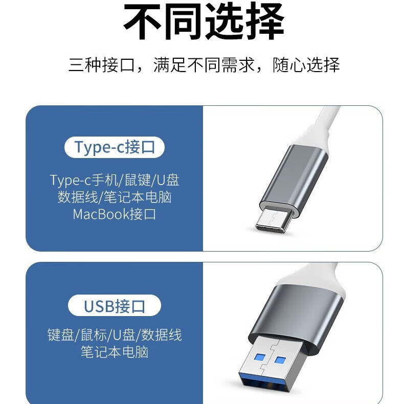 率先者适用华为MateBook D14/D16笔记本鸿蒙电脑Type-c接口拓展器扩展坞 多功能合一手机电脑多用 银灰色 鼠标键盘U硬盘外接多接口扩展坞