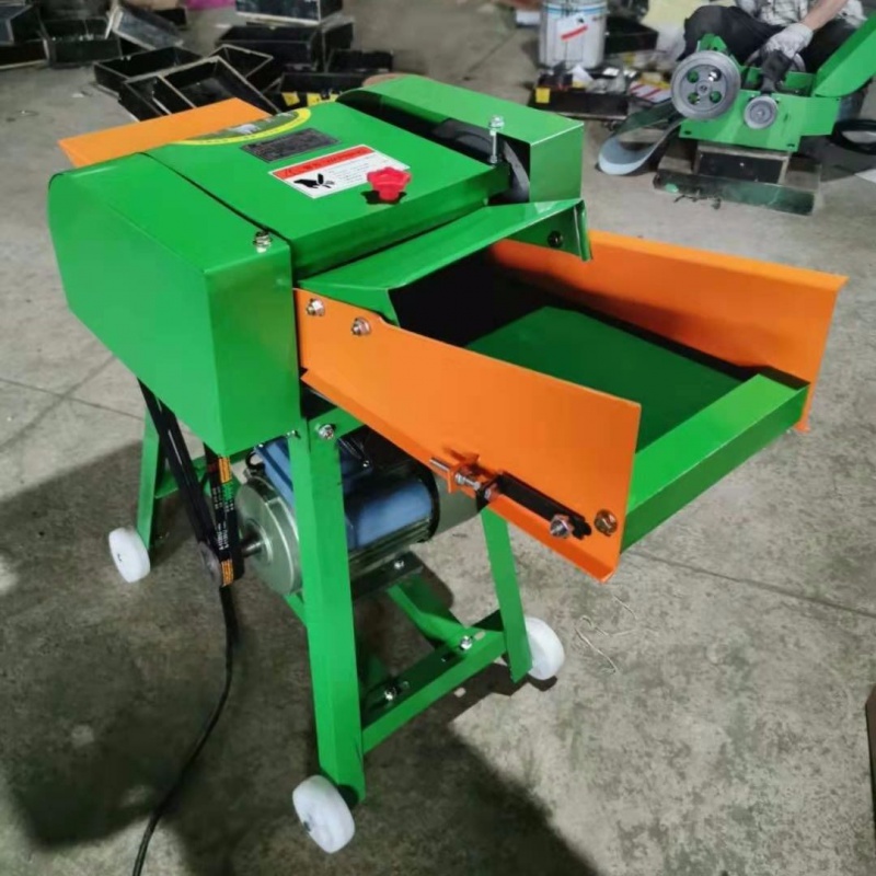 定制适合小型秸秆铡草机干湿两用稻草粉碎切草机220v畜牧养殖输带 250