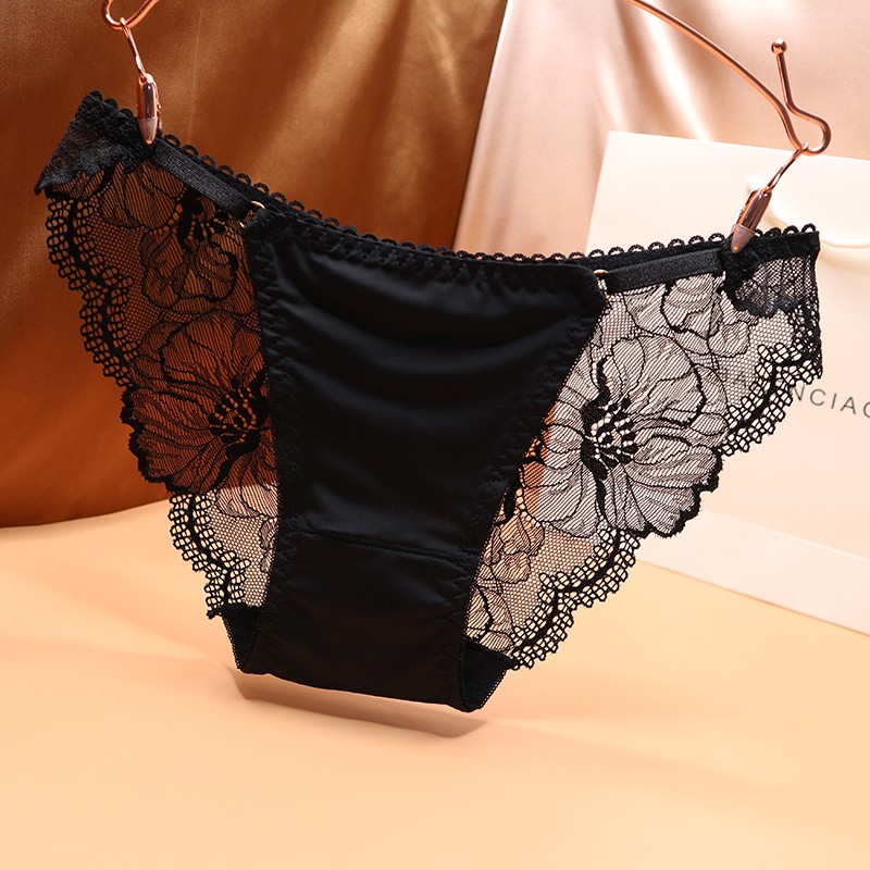 kz ck日本韩国品牌女士香港潮牌夏季冰丝内裤女性惑火辣无痕蕾丝透明