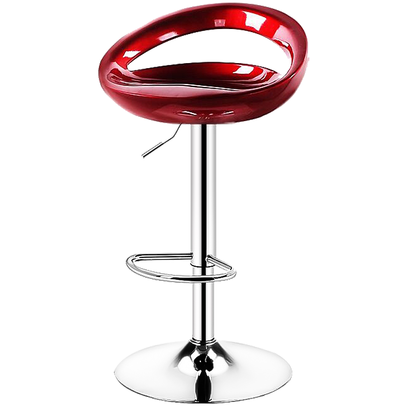椅品汇吧台椅现代简约高脚椅子 酒吧椅 手机店靠背吧椅家用升降座椅 酒红色