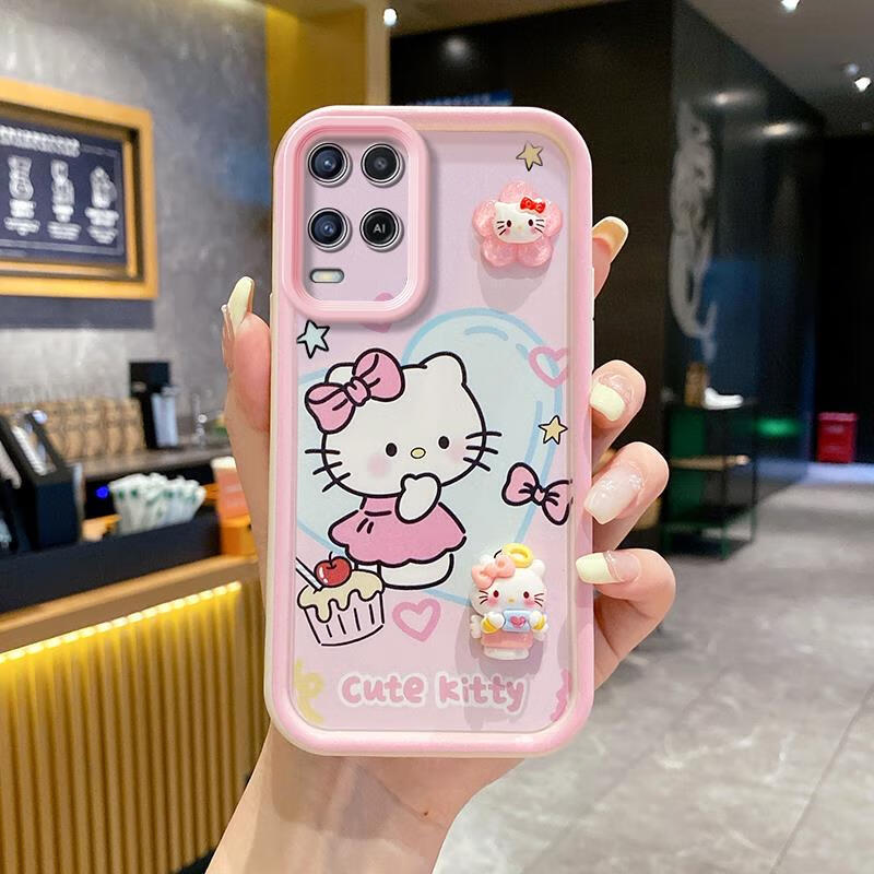 初黎适用于OPPO A54 4G手机壳新款可爱女ooppa58 4g保护套ins搞怪卡通opop a57 4g个性蜡笔小新oppia54 公仔KT猫 OPPO A54版