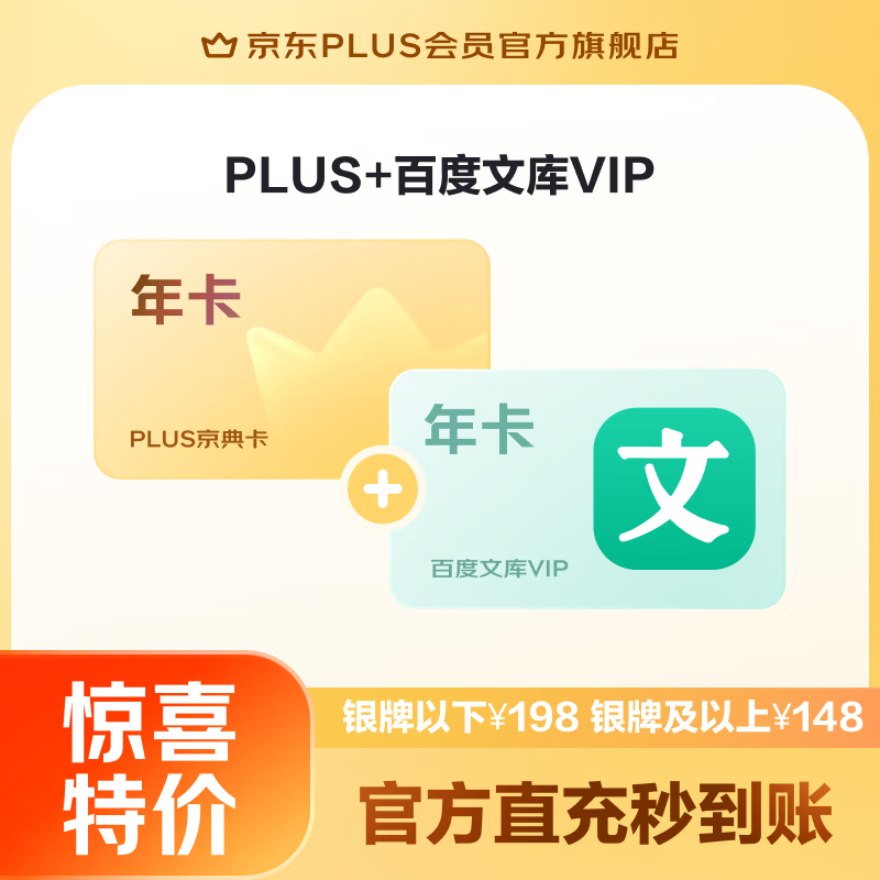 PLUS+百度文库VIP联名年卡