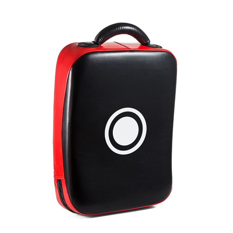 KUANG QUAN散打弧形踢靶拳擊腳靶加厚大抱靶胸靶手靶拳靶跆拳道空手道側(cè)踢靶 黑紅（一只裝）