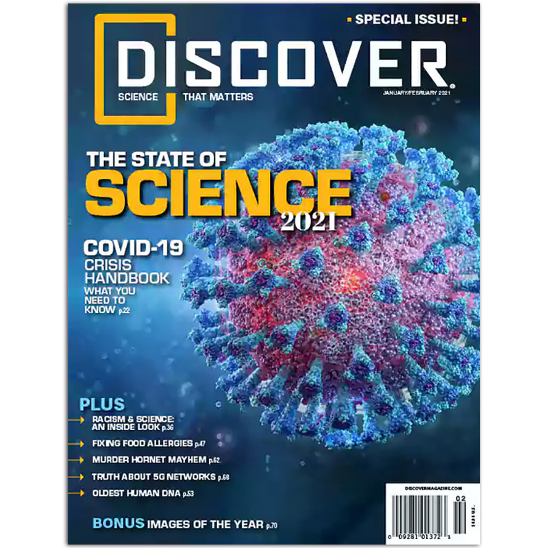【单期可选】Discover 探索发现 2022/23年月刊 美国科普自然科学技术杂志 2021年1/2月合刊