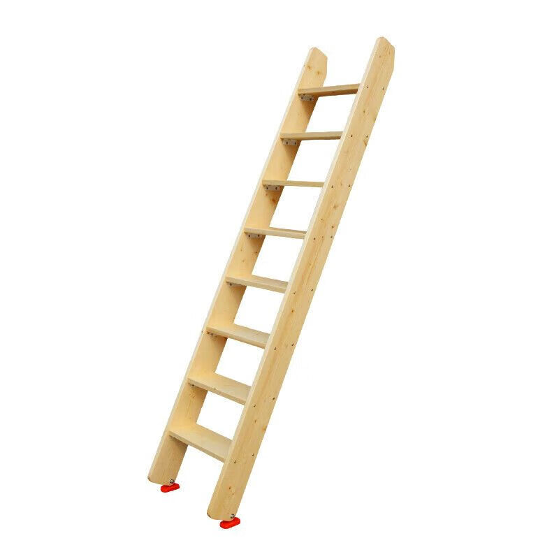 杜洛尼实木家用简易阁楼楼梯 上下铺小梯子高低双层爬梯防滑定制 清漆