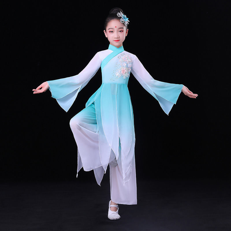 高端品质韵泽舞蹈服女童古典舞服装儿童民族舞中国舞演出服中学生古风