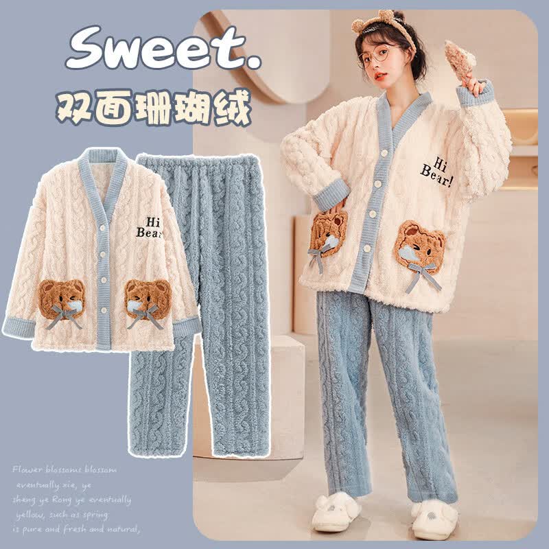 俞兆林珊瑚绒睡衣女冬季女款加厚加绒法兰绒冬天宽松卡通家居服秋冬套装高性价比高么？