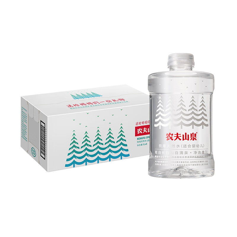 ���ڲ�����ũ��ɽȪ ����ˮ ������Ȼˮ(�ʺ�Ӥ�׶�) ����װ 1L*12ƿ 88Ԫ