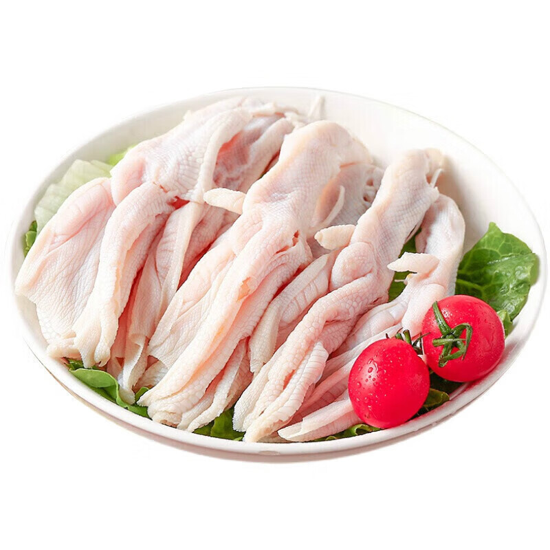 益客多(yikeduo)新鲜无骨鸭爪 生鲜冷冻去骨鸭掌生鸭爪子 脱骨鸭脚鸭